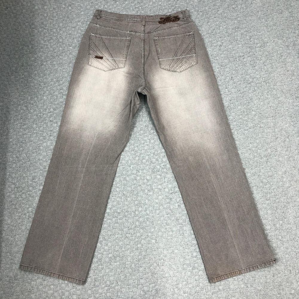 Akademiks Jeans Mens 36 Gray Straight Leg Relaxed Fit Baggy Denim Pants Everyday - Picture 2 of 15